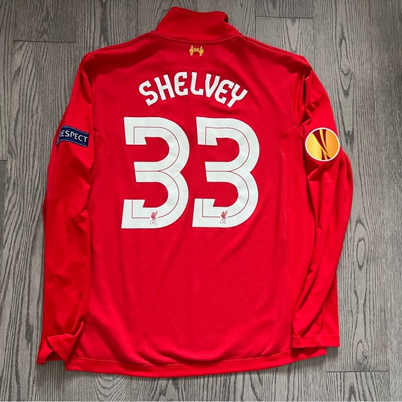 Liverpool Long Sleeves Europa Shirt 2012/2013 SHELVEY #33 - Picture 1 of 7